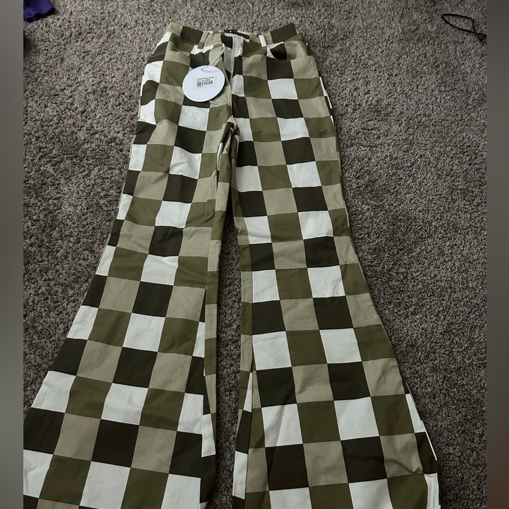 princess polly green checkered flare plants